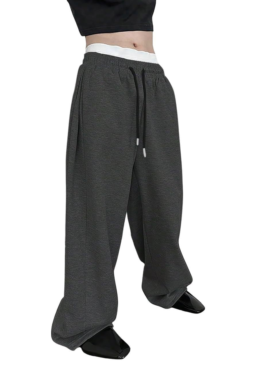 Unisex nan lässige Oversize Jogginghose mit elastischem Bund und Kordelzug EB