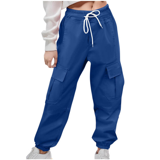 Damen Cargo-Hose mit elastischem Bund und praktischen Seitentaschen EB