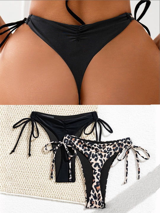 Damen Hochgeschnittener Bikini mit seitlichen Bindebändern EB