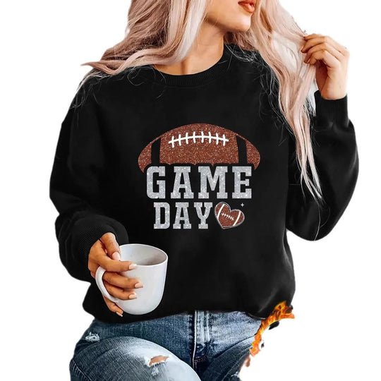 Damen Sportlicher Pullover mit trendy Grafikdesign EB