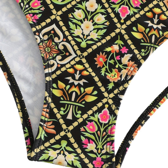 Damen Einteiliger Badeanzug mit modischem floralem Design EB