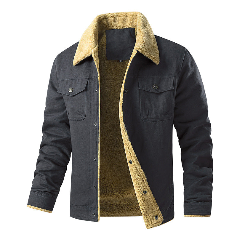 Herren gefütterte Utility-Jacke mit Teddyfutter EB