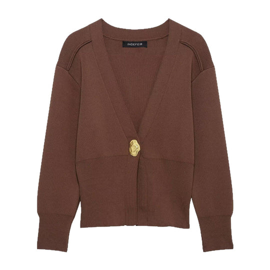 Damen lässige Strickjacke mit dekorativen Knopfdetails und elegantem Schnitt EB