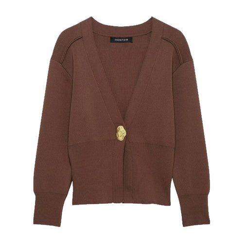 Damen lässige Strickjacke mit dekorativen Knopfdetails und elegantem Schnitt EB