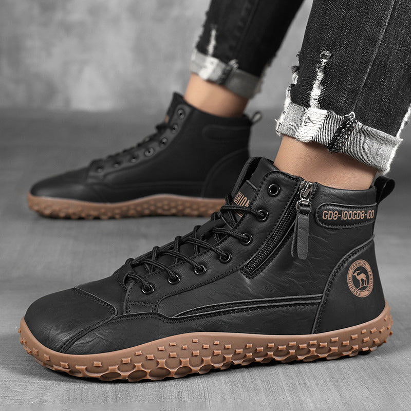 Damen Modische und robuste Outdoor-Stiefel mit hohem Schaft und rutschfester Profilsohle EB