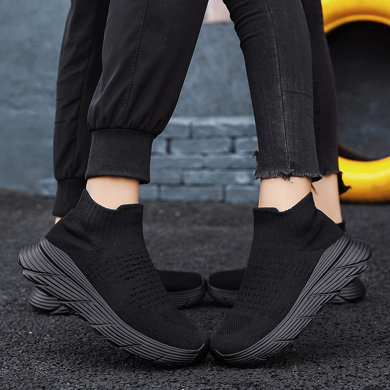 Damen Sportliche Strick-Sneaker mit elastischer Sohle EB