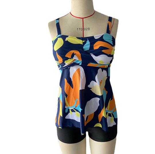 Damen Tankini-Set mit floralem Zusammenspiel und komfortablen Shorts EB
