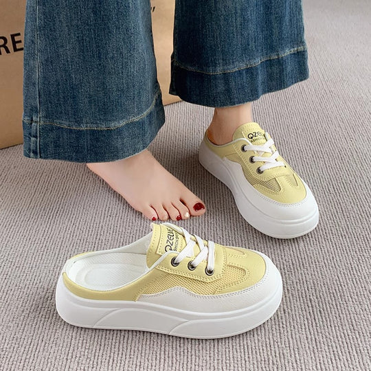 Damen Slip-On Sneakers mit luftigen Mesh-Einsätzen und komfortabler Sohlenkonstruktion EB