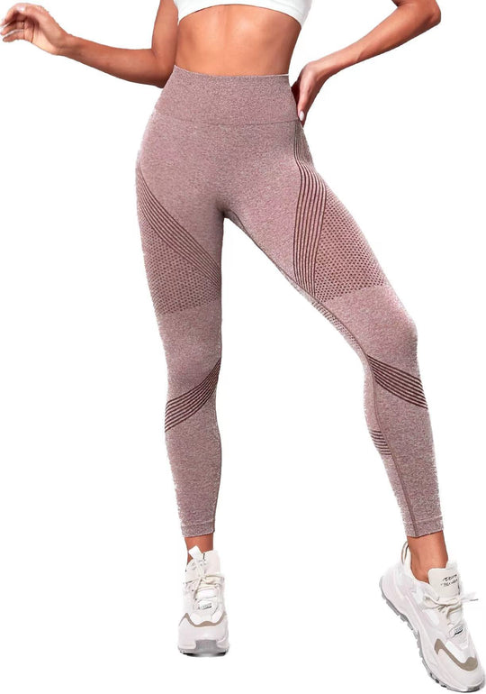 Damen Sportleggings mit hohem Bund und atmungsaktivem Material EB