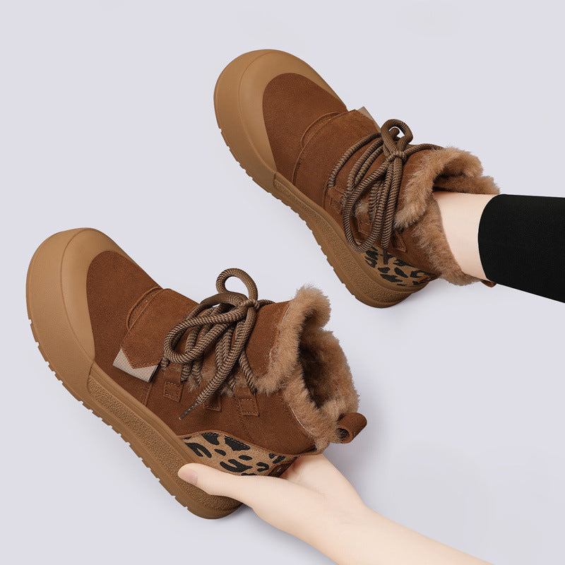 Damen Winterliche Sneaker Boots mit kuscheligem Innenfutter und rutschfester Sohle EB