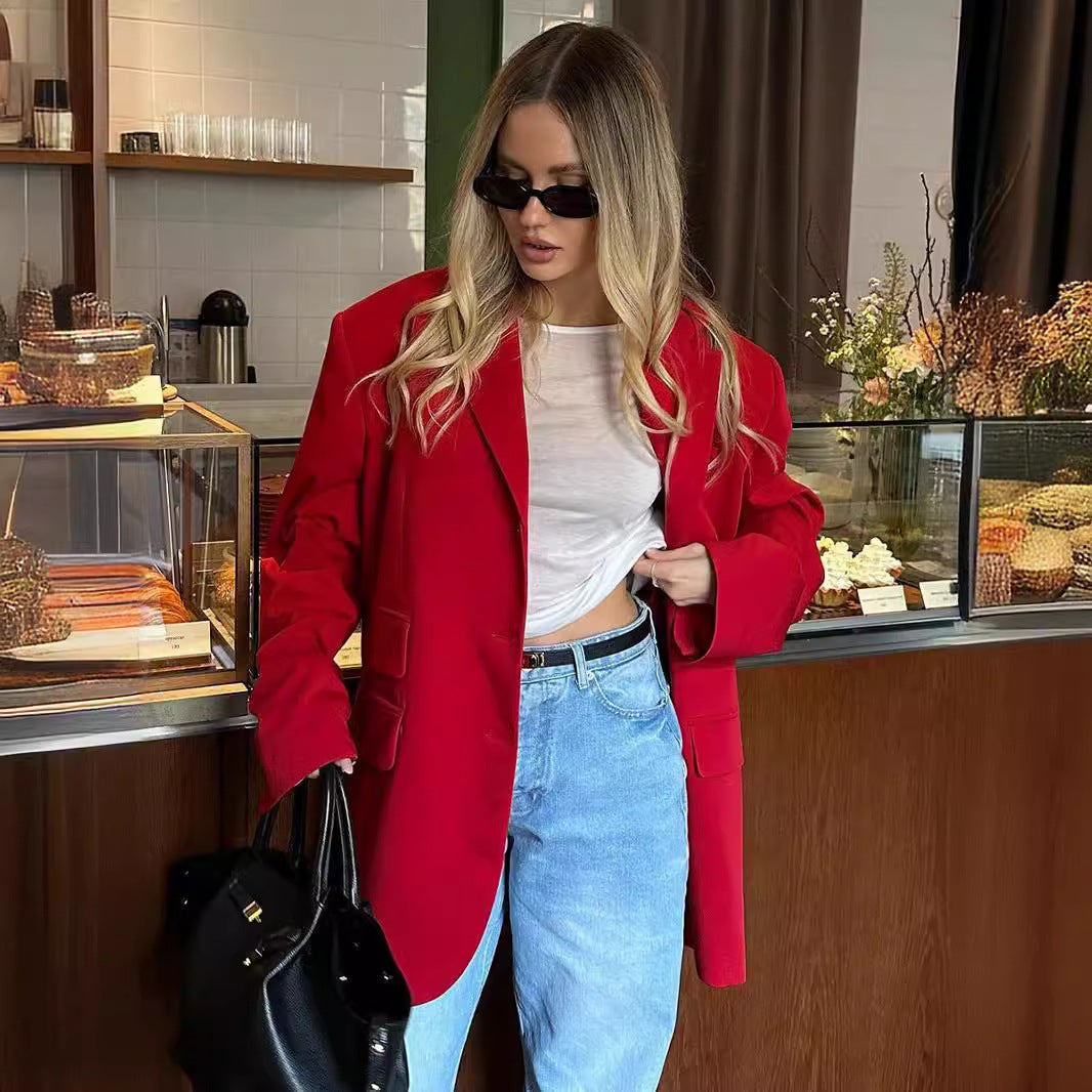 Damen Oversized Blazer mit lässigem Schnitt EB