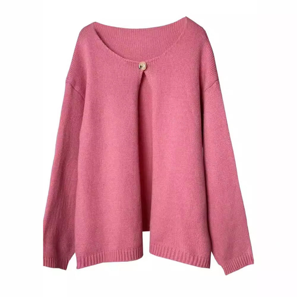 Damen Oversized Strickjacke mit sanften Texturen und offenen Fronten EB