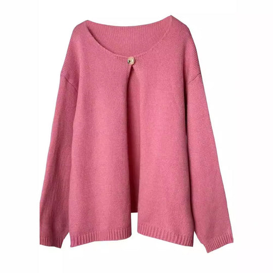 Damen Oversized Strickjacke mit sanften Texturen und offenen Fronten EB