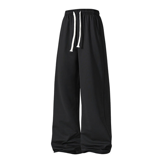 Damen ultraweite Palazzo-Sweathose mit elastischem Komfortbund und Kordelzug EB
