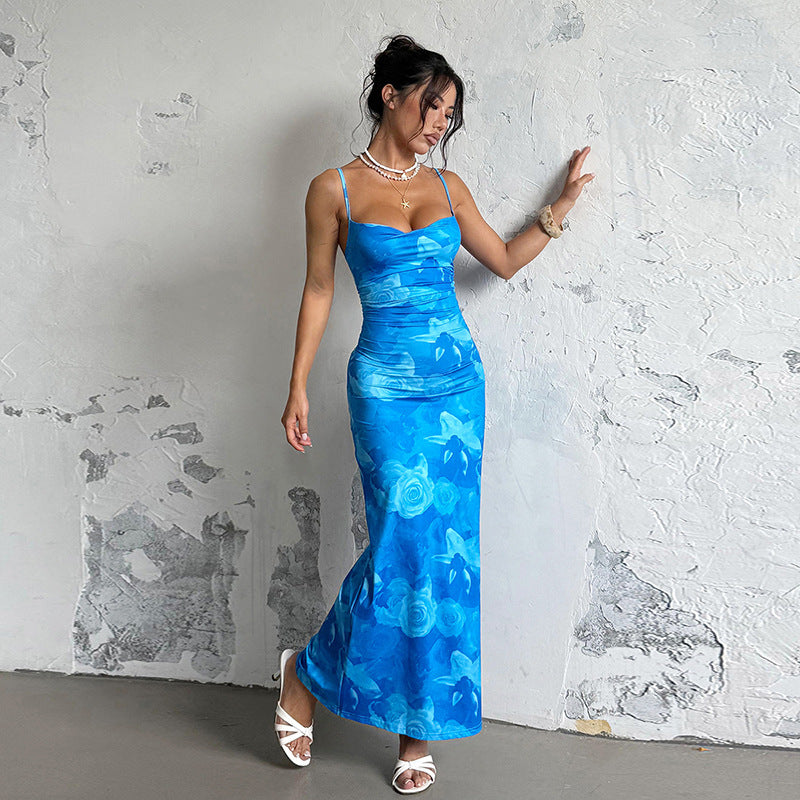 Damen Figuroptimiertes Maxikleid mit floralem Design EB