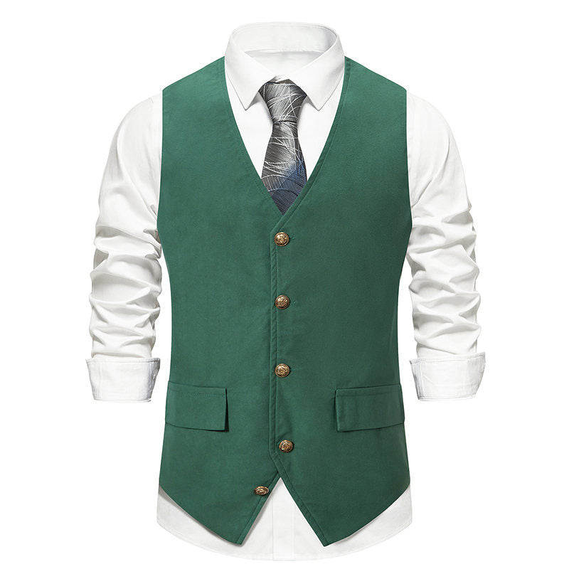 Herren elegante Anzugweste mit feinen Details und praktischen Taschen EB