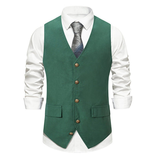 Herren elegante Anzugweste mit feinen Details und praktischen Taschen EB
