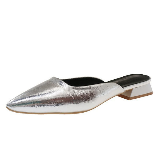 Damen Elegante Slingback-Pumps mit schimmerndem Obermaterial EB