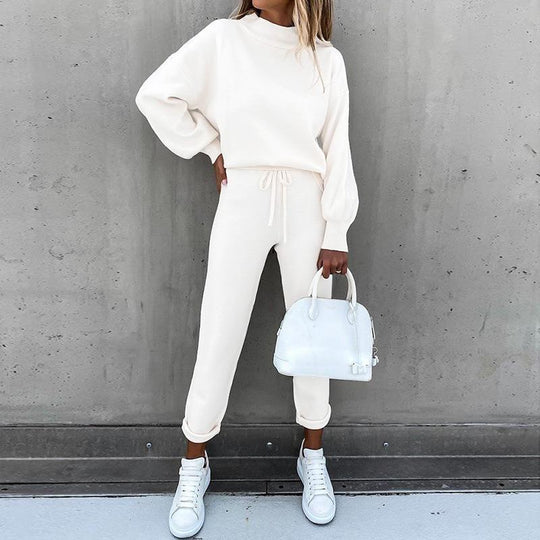 Damen Lässiges Hoodie-Set mit bequemen Jogginghosen EB