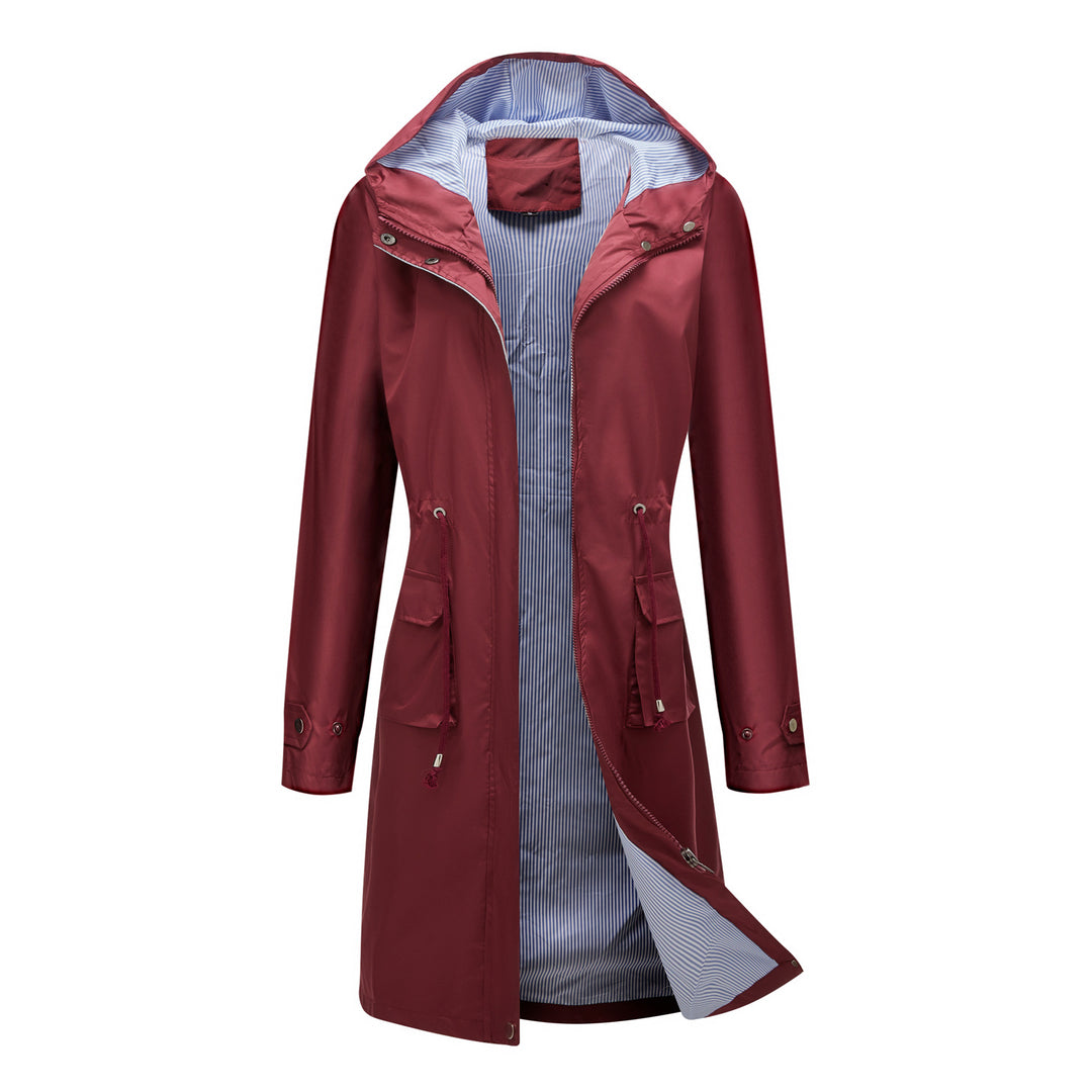 Damen winddichte Freizeitjacke mit praktischen Kordelzügen und Innenfutter EB