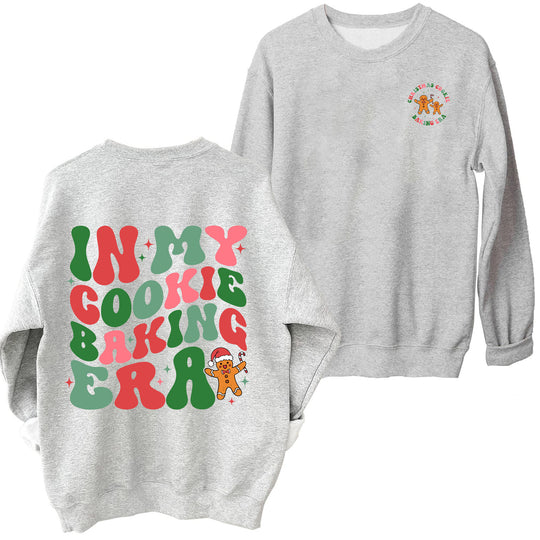 Damen lässiger Pullover mit weihnachtlichem Motiv EB