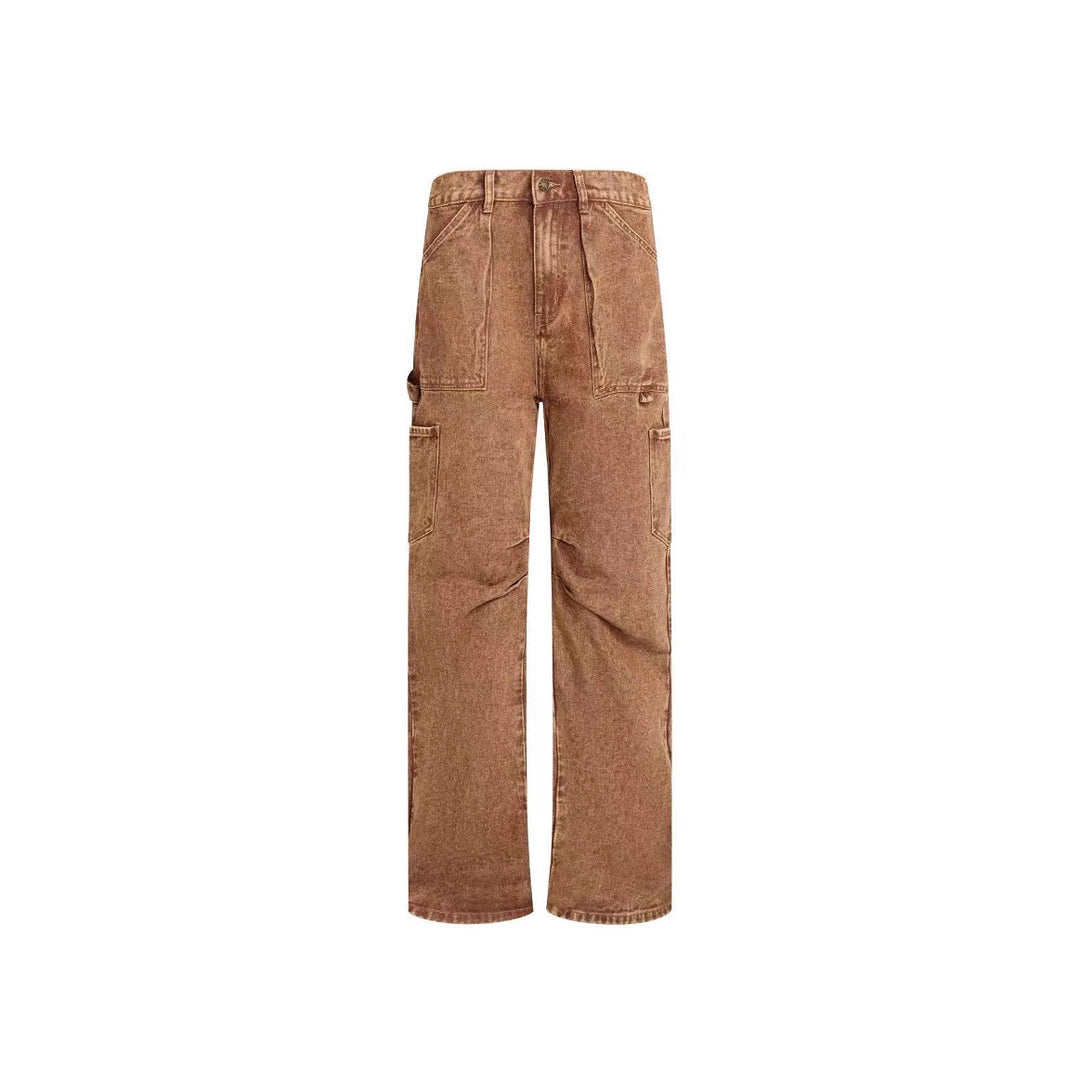Damen lässige Cargo-Jeans mit verstellbarem Bund EB