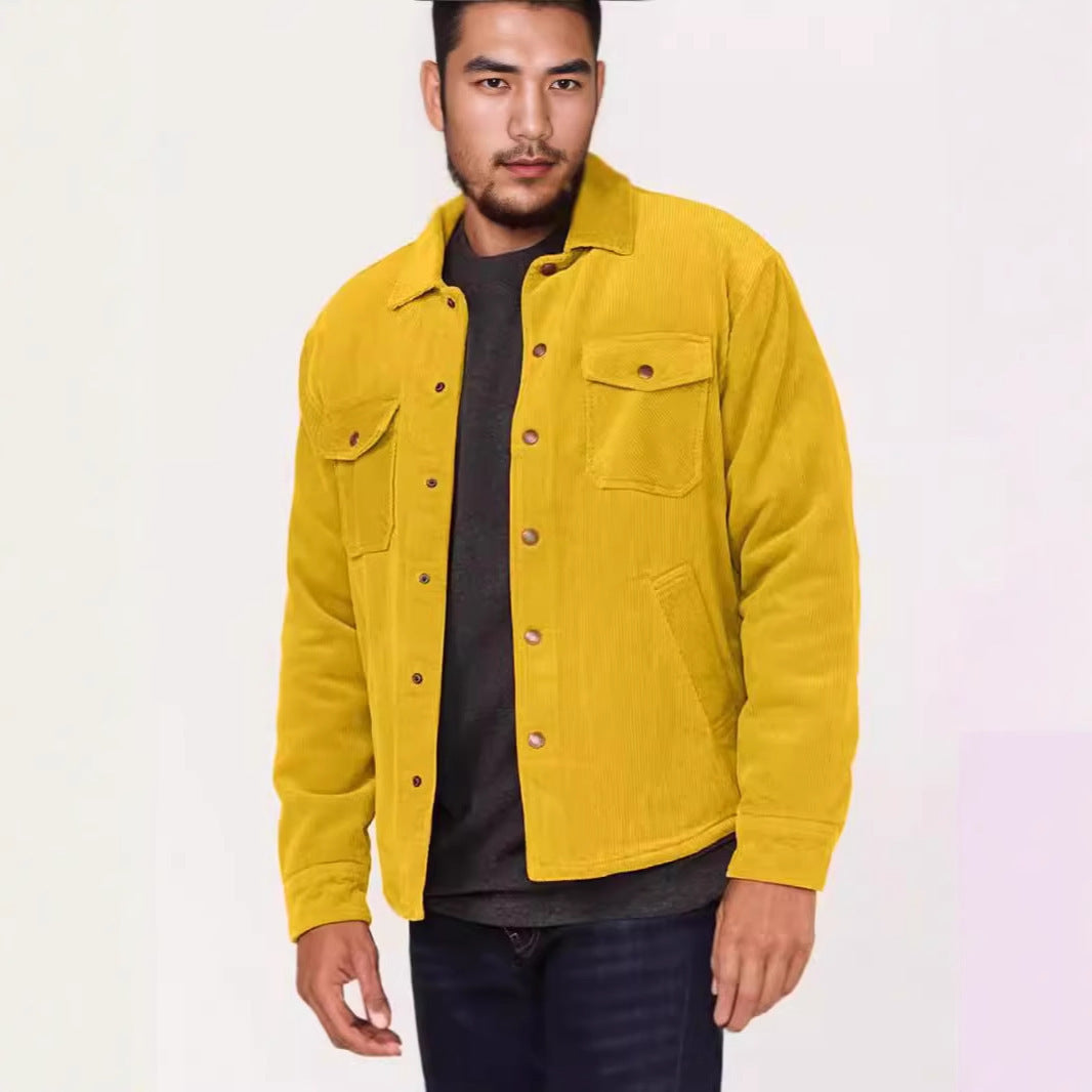 Herren Cordjacke mit praktischen Brusttaschen und weichem Innenfutter EB