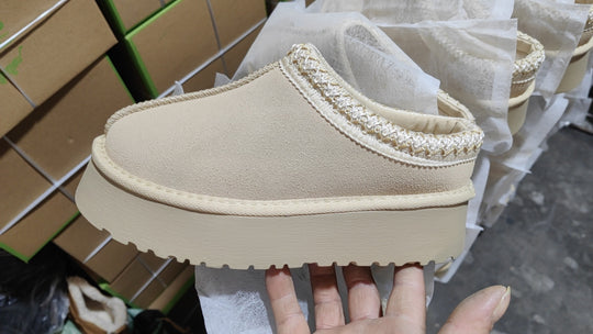 Damen Komfortable Slipper mit elastischem Einstieg und weichem Futter EB