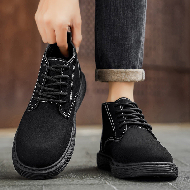 Damen Stiefeletten aus weichem Nubuckleder mit rutschfester Sohle EB