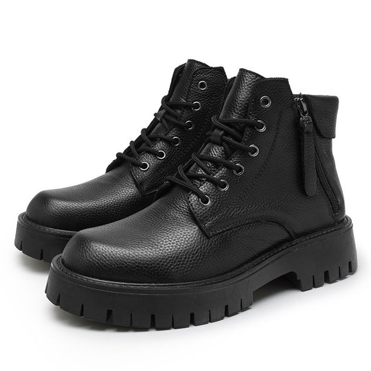 Damen Stiefeletten mit robustem Profil und seitlichem Reißverschluss EB