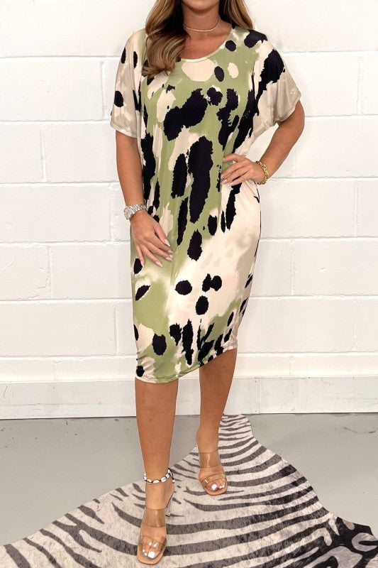 Damen Jersey-Kleid mit aufregendem Muster EB