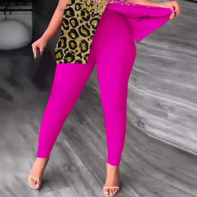 Damen Figurbetonter Jumpsuit mit Off-Shoulder Design und Glamourösen Akzenten EB
