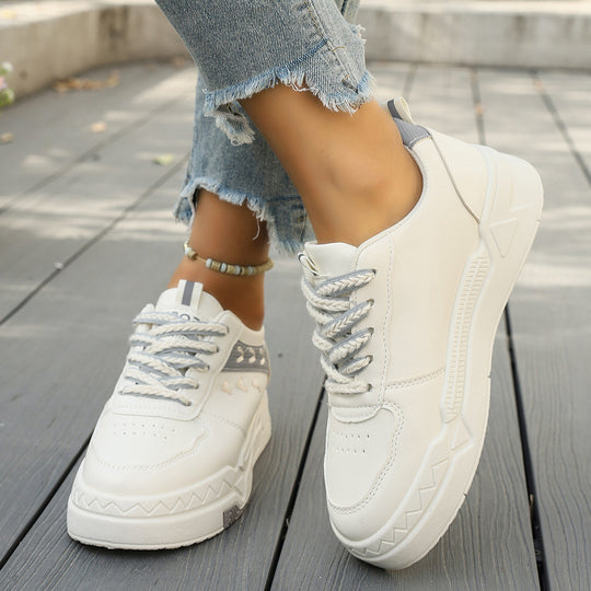 Damen Modische Sneaker mit atmungsaktiver Oberflächenstruktur und flexibler Sohle EB