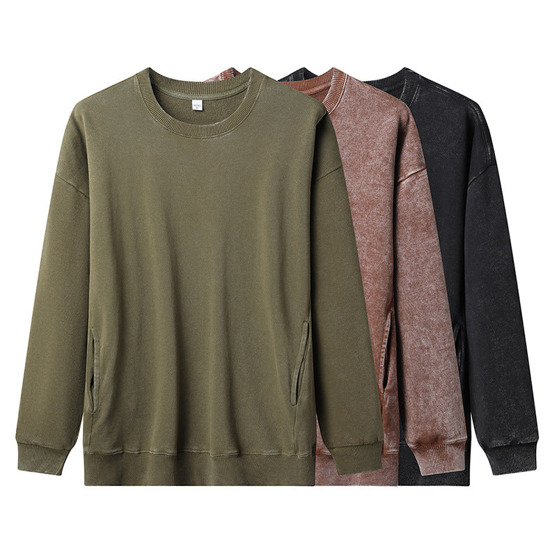 Damen lässiger Sweatshirt mit seitlichen Taschen EB