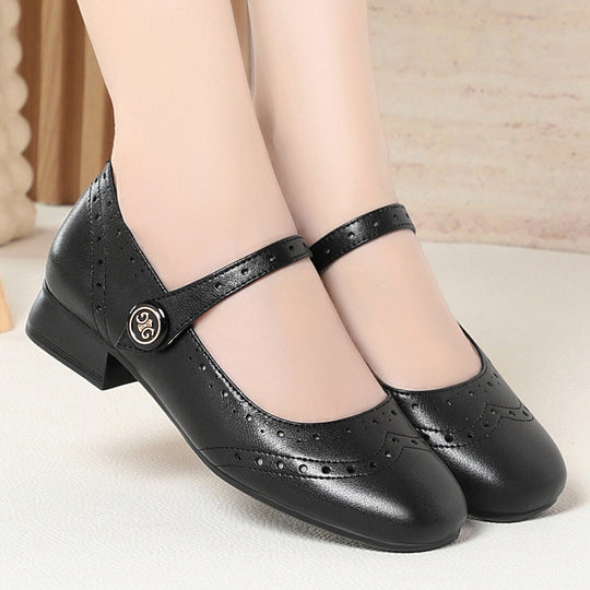 Damen Ballerinas mit verstellbarem Riemen und komfortablem Fußbett EB