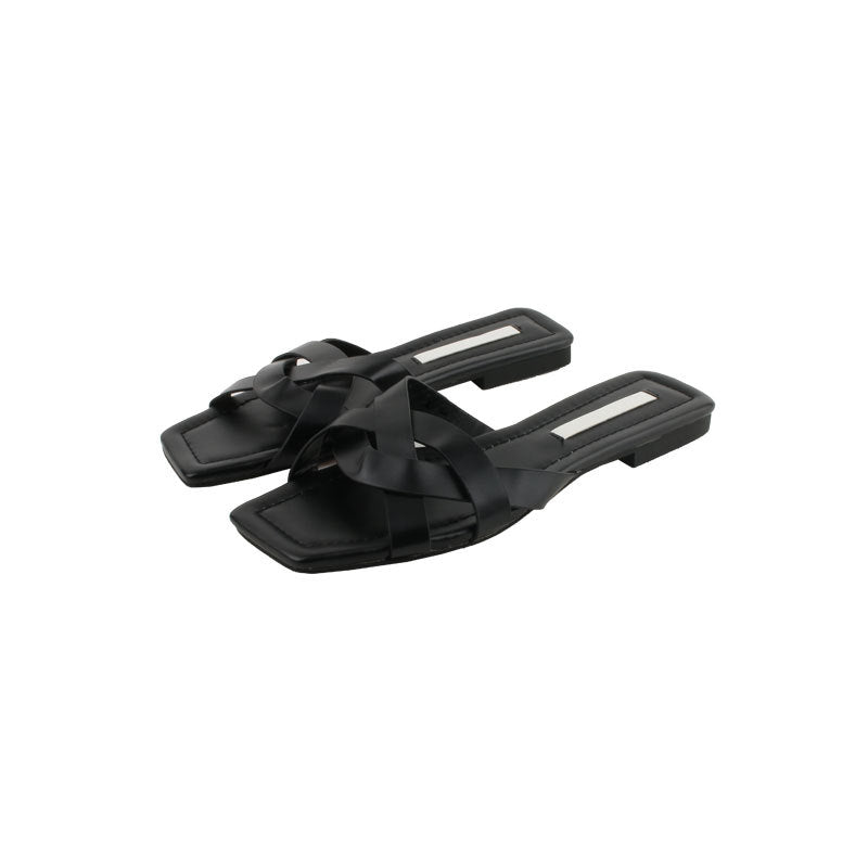 Damen Elegante Riemensandalen mit modischem Kreuzdesign EB