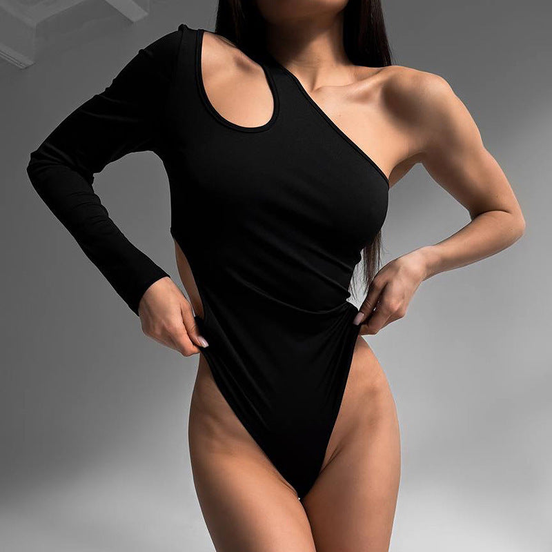 Damen Off-Shoulder Bodysuit mit asymmetrischem Schnitt EB