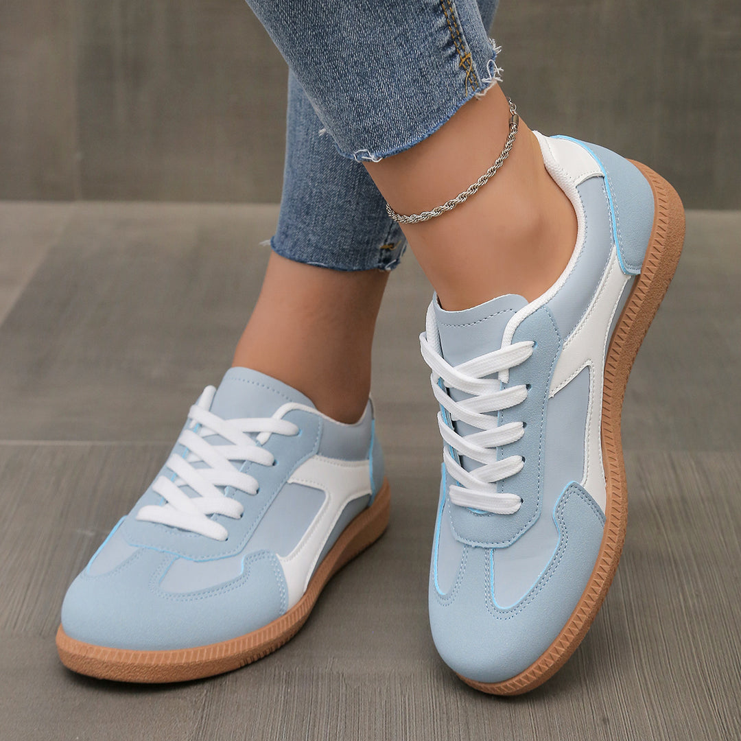 Damen Retro-Sneaker mit Gumsohle und gepolsterter Innensohle EB