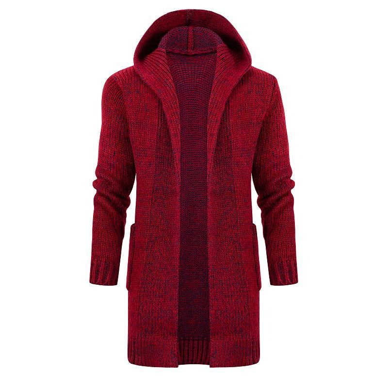 Damen Strickjacke mit Kapuze und seitlichen Taschen EB