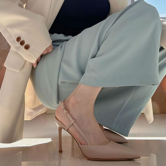 Damen Slingback High Heel Pumps mit zartem Design EB