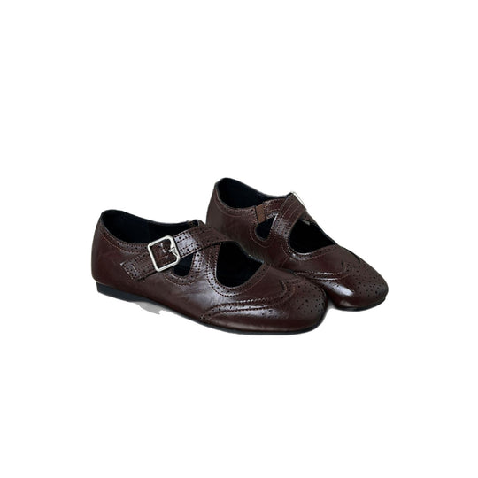 Damen elegante Ballerinas mit modischer Schnallenverzierung und atmungsaktivem Innenfutter EB