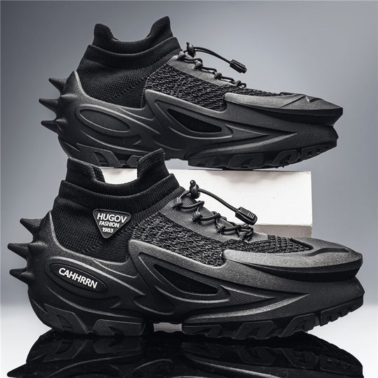 Unisex futuristische Chunky-Sneaker mit gestricktem Schaft, skulpturierter EVA-Sohle und Schnellzugverschluss EB