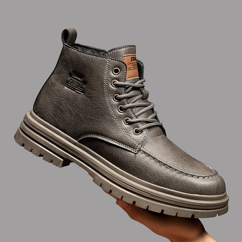 Damen Hochwertige und strapazierfähige Schnürboots aus Kunstleder EB