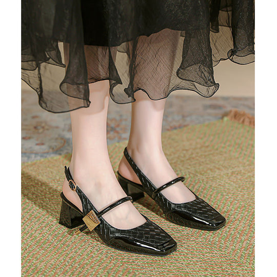 Damen Slingback-Pumps mit strukturiertem Obermaterial EB