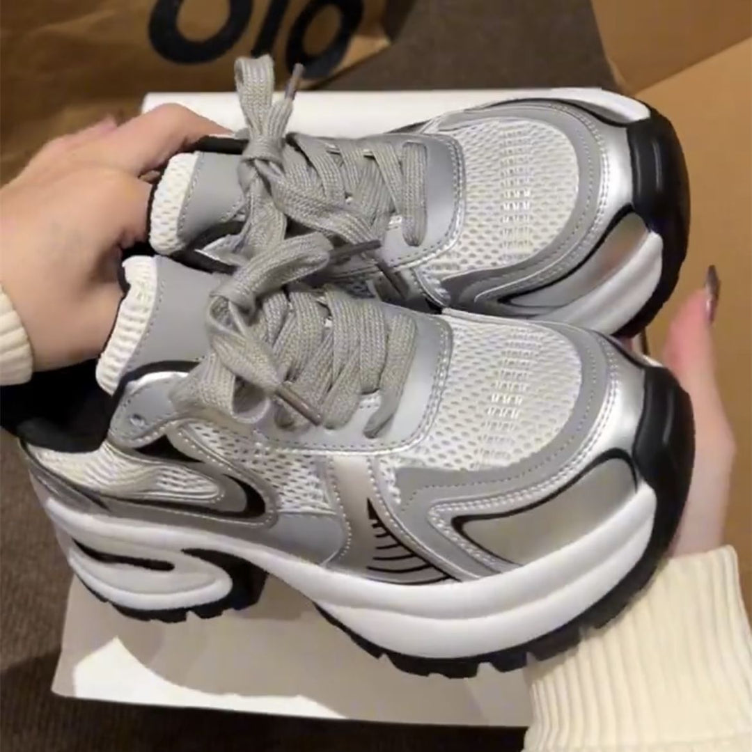 Damen Sportliche Sneakers mit atmungsaktiver Mesh-Oberfläche und dynamischer Dämpfung EB