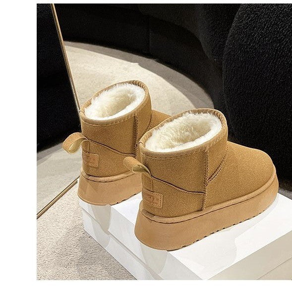 Damen kuschelige Fleece-Stiefel EB