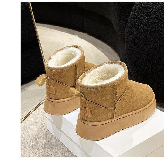 Damen kuschelige Fleece-Stiefel EB
