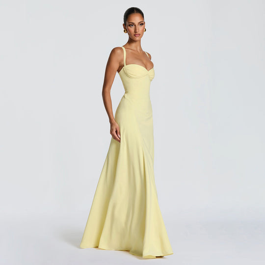 Damen Elegantes Abendkleid mit tailliertem Schnitt und verstellbaren Trägern EB