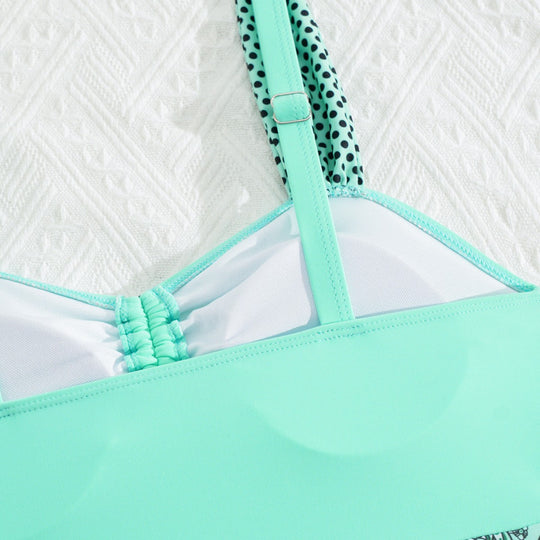 Damen Tankini-Set mit raffinierter Raffung und floralem Rock-Design EB