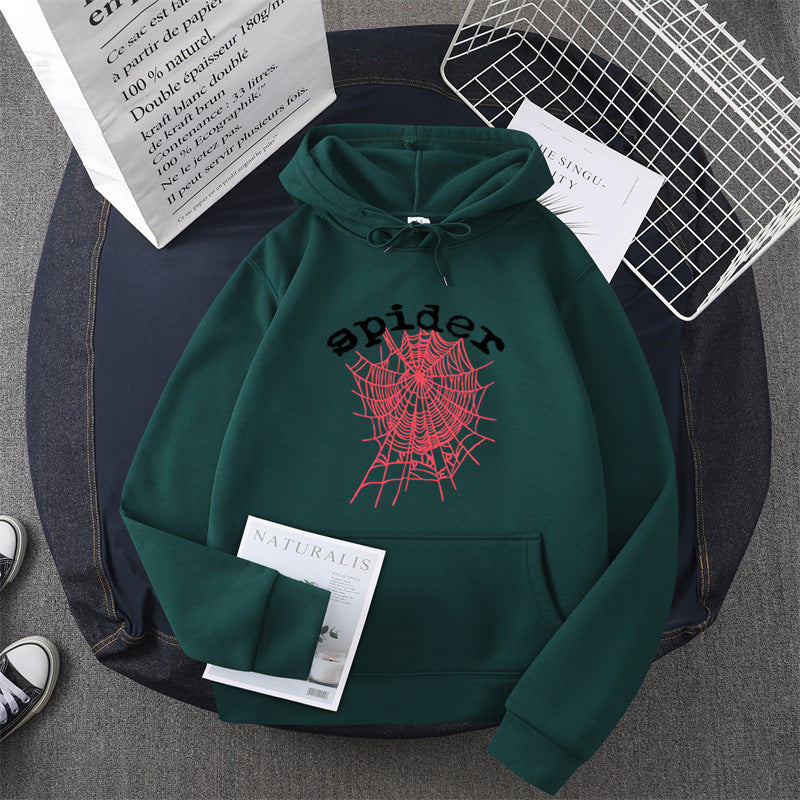Damen Kapuzensweater mit kreativem Spinnenmotiv EB